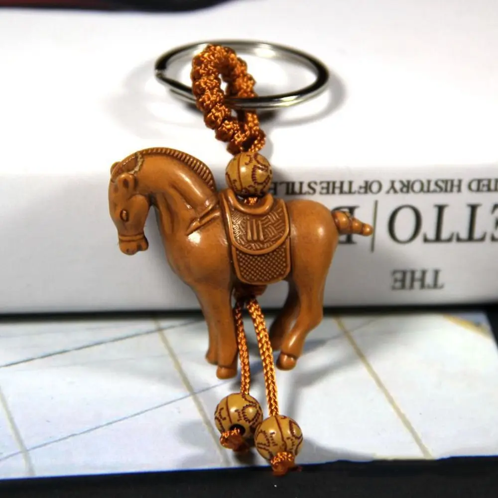 

Pendant Carving Bag Charm Cartoon Key Ring Kids Toy Key Holder Lucky Horse Keyring Lucky Horse Keychain Weaving Key Chains