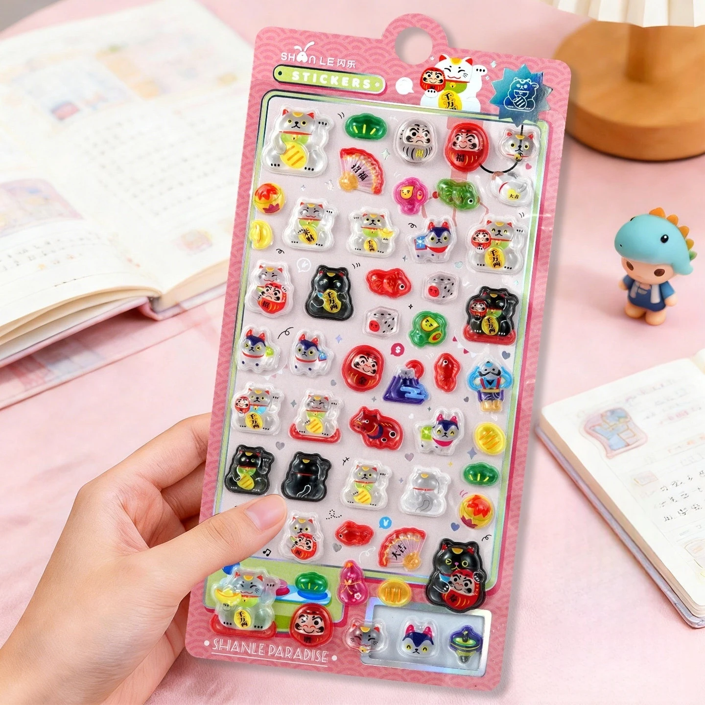 

2 шт. наклеек в японском стиле с 3D-рельефом «Счастливый кот» для скрапбукинга, дневников, канцелярских принадлежностей, декора, школьных принадлежностей, подарок