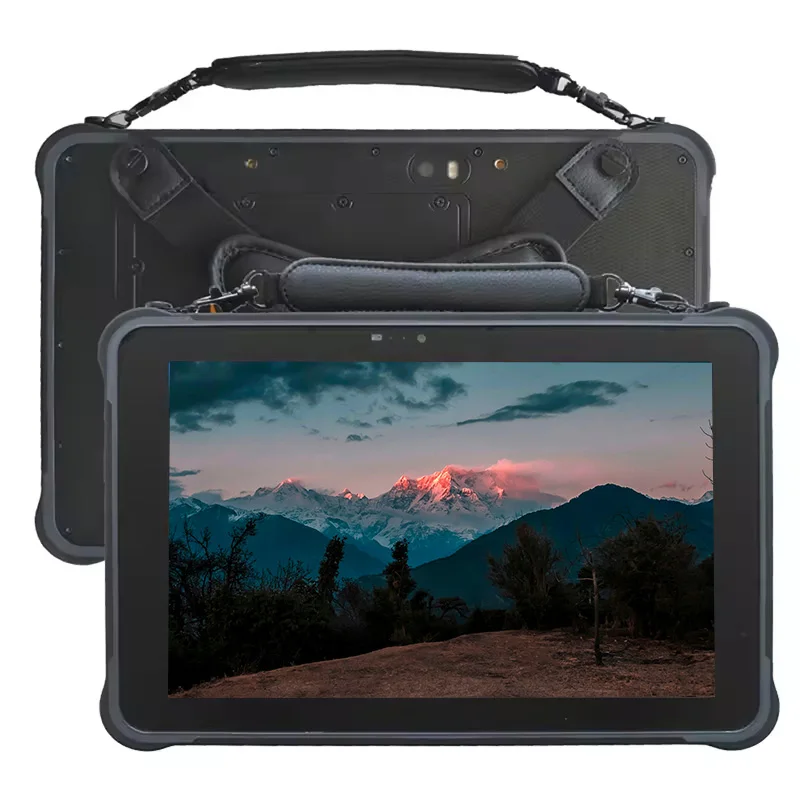 10 Inch Industrial Rugged Tablet Android 11 MTK Octa Core 8GB RAM 256GB Storage Wi-Fi 2D Barcode RFID Fingerprint All-in-One