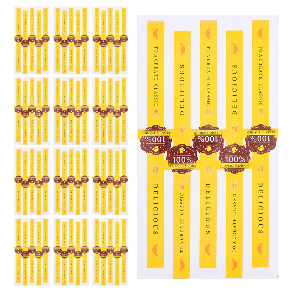 

200 Pcs Cake Sealing Stickers Baked Goods Packaging Baking Labels Decals Bakery for Self-adhesive
