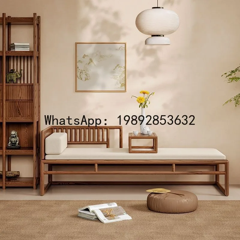 CZ New Chinese Style Tea Table and Chair Set All Solid Wood Sofa Bed Zen Style Imperial Concubine Bed