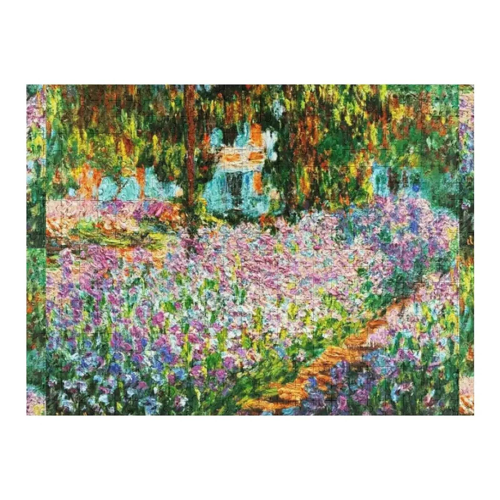 

Le Jardin de l'artiste à Giverny' Irises In Monet's Garden Jigsaw Puzzle Works Of Art Baby Wooden Puzzle
