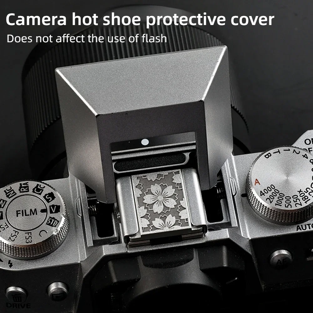 Metalowa osłona mocowania lampy błyskowej, przycisk migawki, nakładka ochronna do Canon Nikon Sony Fuji XT50 XM5 XT30II XS20 XT5 Leica, akcesoria — zdjęcie produktu 4