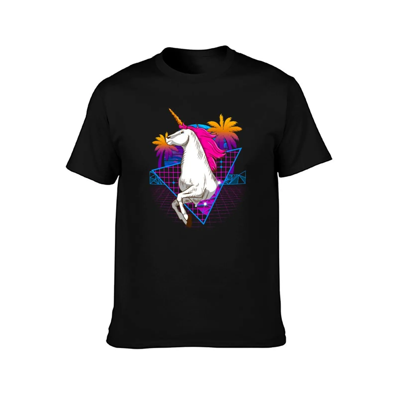 Unicorn Outrun Vaporwave/Synthwave Streetwear T-Shirt summer tops customs t shirt men