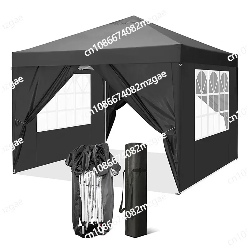 

Four-corner folding tent hollow frame outdoor activities sun protection rain awning with surrounding cloth