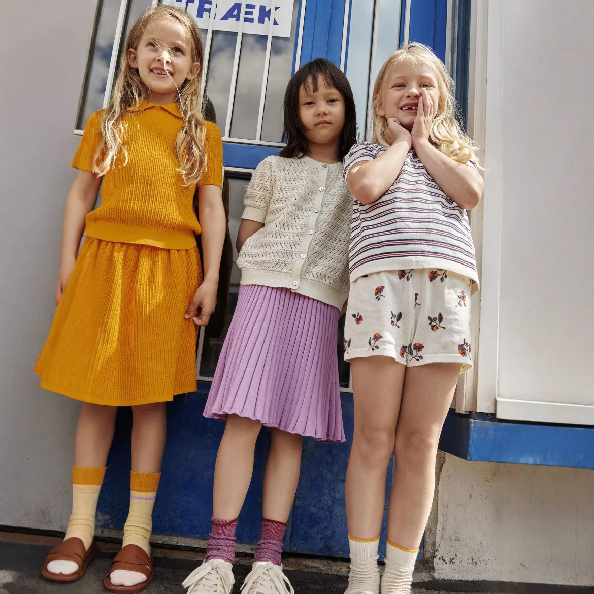 SS25 الدنمارك الفصيلة نمط باب Fb العلامة التجارية متماسكة تي شيرت + تنورة مجموعة ملابس الطفل مجموعة لطيف القمم القطن سترة الكرتون الأطفال أبلى #1