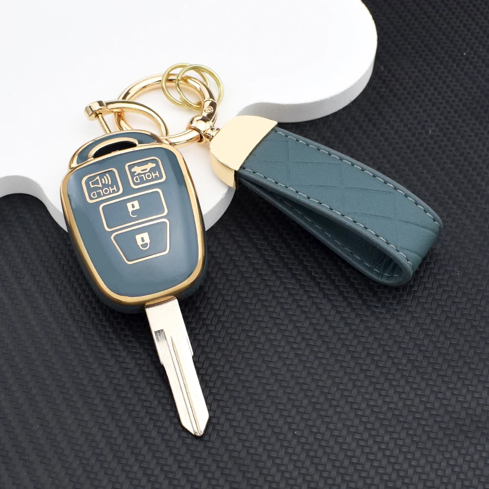 4 Buttons Remote TPU Car Key Shell Case for Toyota Camry Prius 2012 2013 2014 2015 2016 2017 Corolla RAV4 TOY43 Car Key Cover