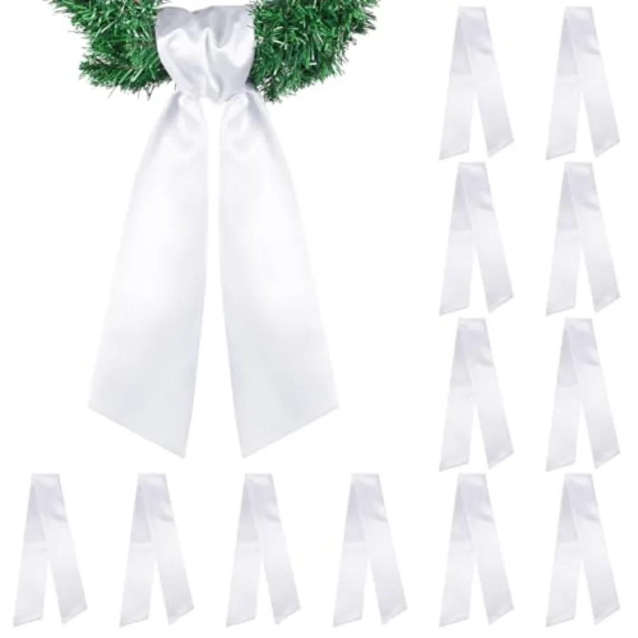 

Pcs Wreath Sash for Front Door Blank Wreath Sash Accessories Embroidery Plain Blanks for Embroidery Monogram Party Farmhouse In