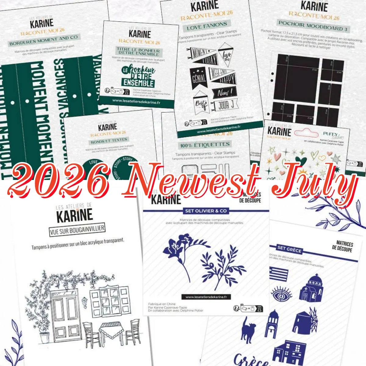 Newest July 2026 Metal Cutting Dies Clear Stamps For DIY Scrapbook Craft Decoration Embossing Template Supplies Greeting