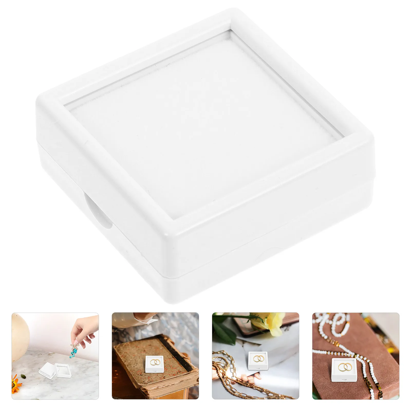 

Набор из 6 шкатулок для украшений: прозрачные стеклянные футляры, элегантные компактные органайзеры для коллекций