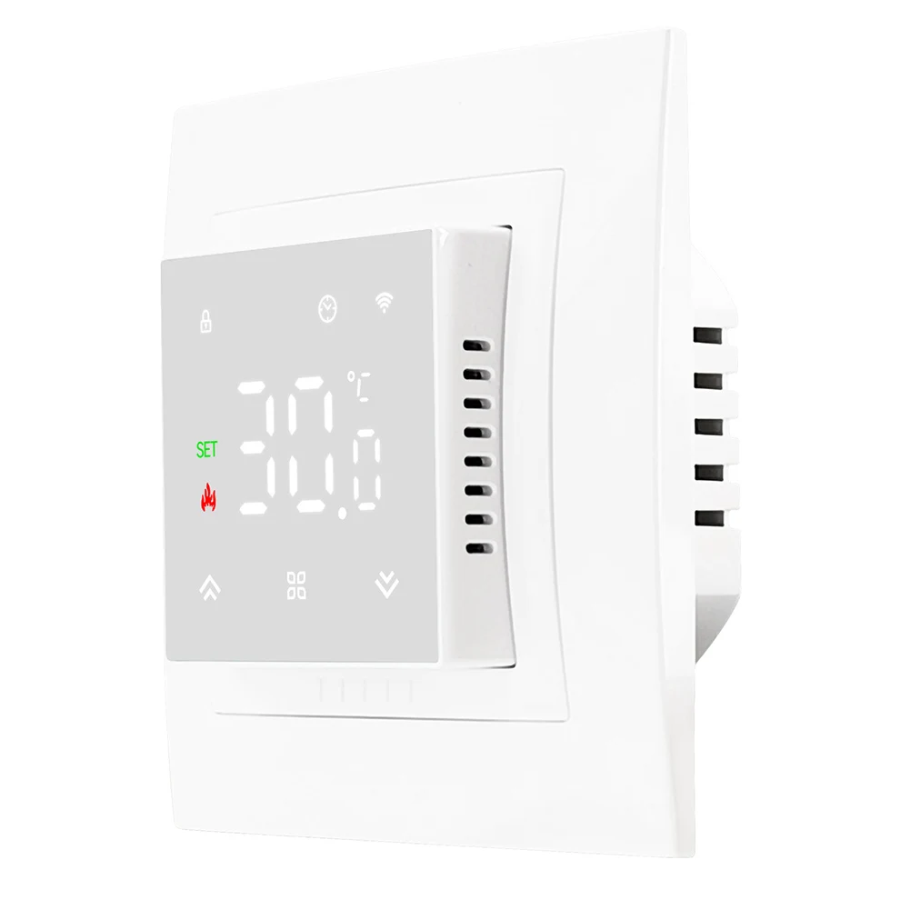 Underfloor Heating Retrofit White Black WiFi Thermostat Power Outage Memory Function Energy Saving Electric Heating