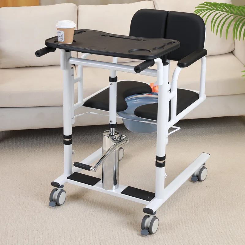 Bedridden elderly  transfer machine hydraulic lifting transfer machine paralyzed patient care shower seat dining table and chair