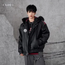 [Genuine] Wriothesley Theme Impression Cotton PU Hooded Jacket miHoYo Original Genshin Impact Cosplay Costumes Adult Warm Coat