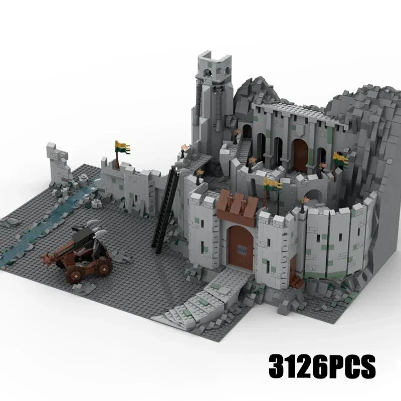 Rings Movie Model Moc Building Bricks The Two Towers Castle Technology Modular Blocks Gifts Christmas Toys DIY Sets Assembly