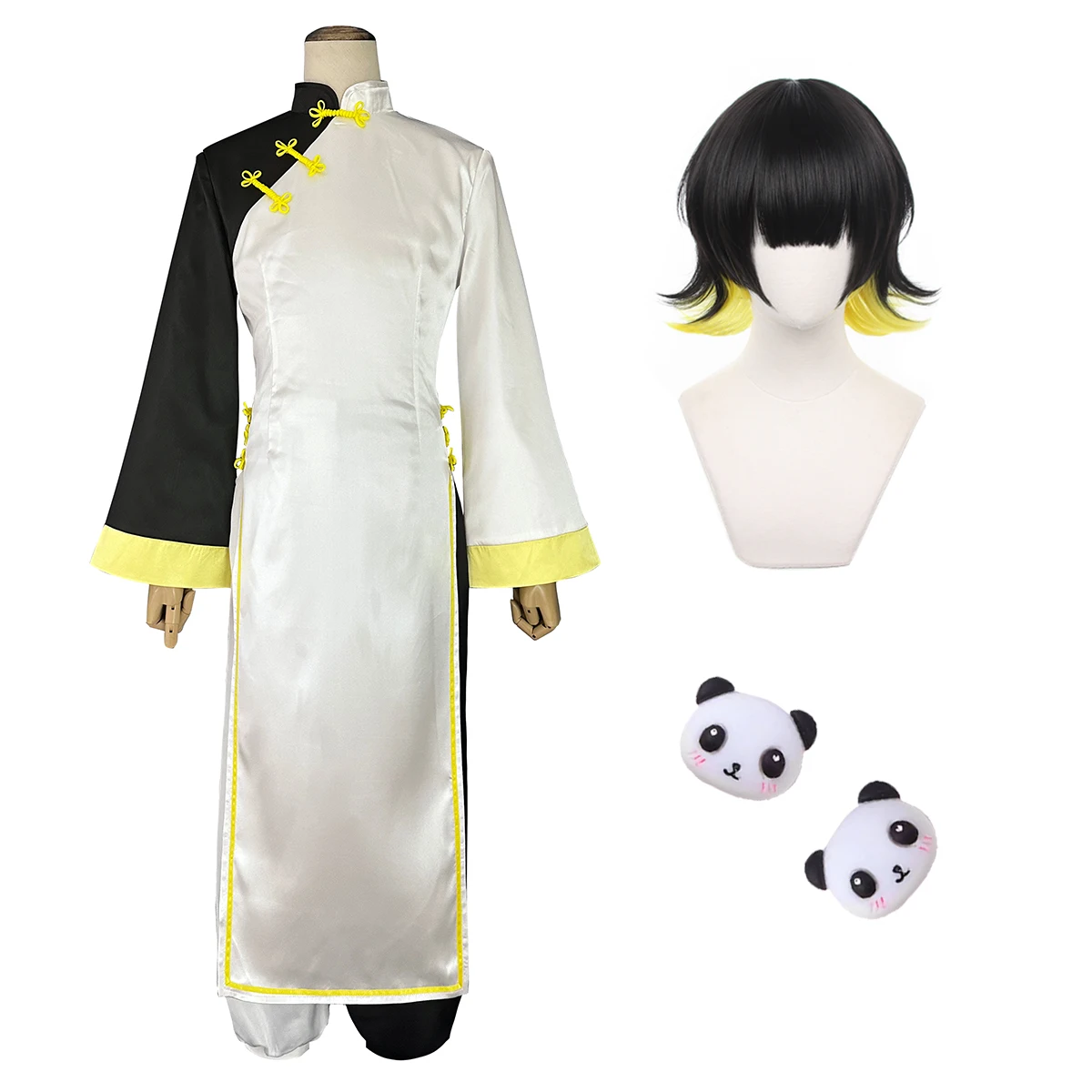 

HOLOUN Blue Lock Anime Bachira Cosplay China Costume Kung Fu Tang Suit Stage Wig Rose Net Synthetic Fibers Adjustable Size Gift