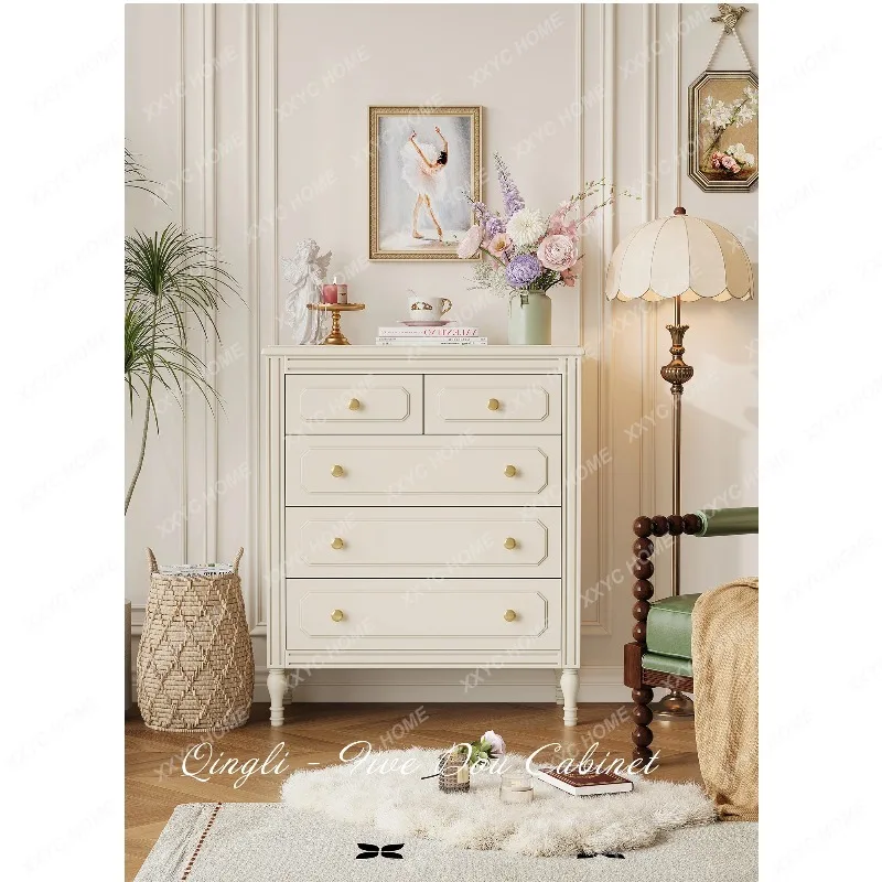 

GG07A Solid wood chest of drawers, living room against the wall for storage, household use, storage, side cabinets