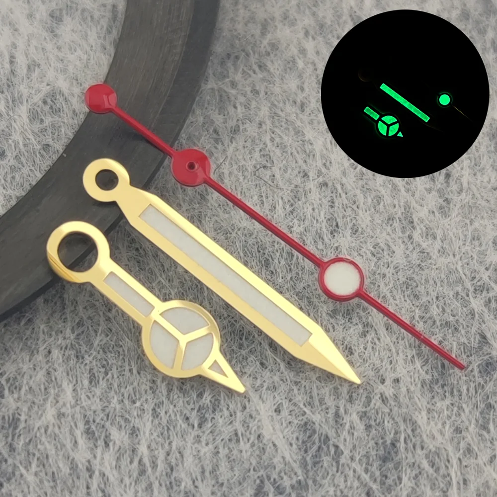 High Quality NH35 Hands Rose Gold Silver Watch Hands For NH35/NH36/4R/7S Movement Watches Pointers Green/Blue Luminous image 6