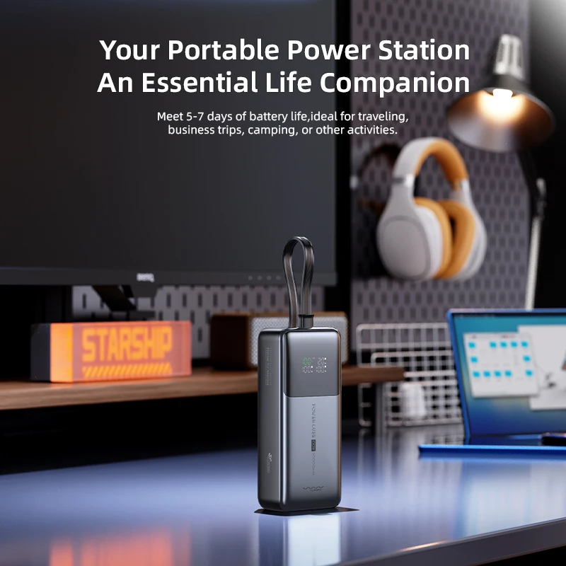 VYVYLABS 20000mAh CCC قوة البنك 100 واط شاشة ديجيتال شحن سريع Powerbank بطارية خارجية محمولة مع كابل آيفون 17 #4