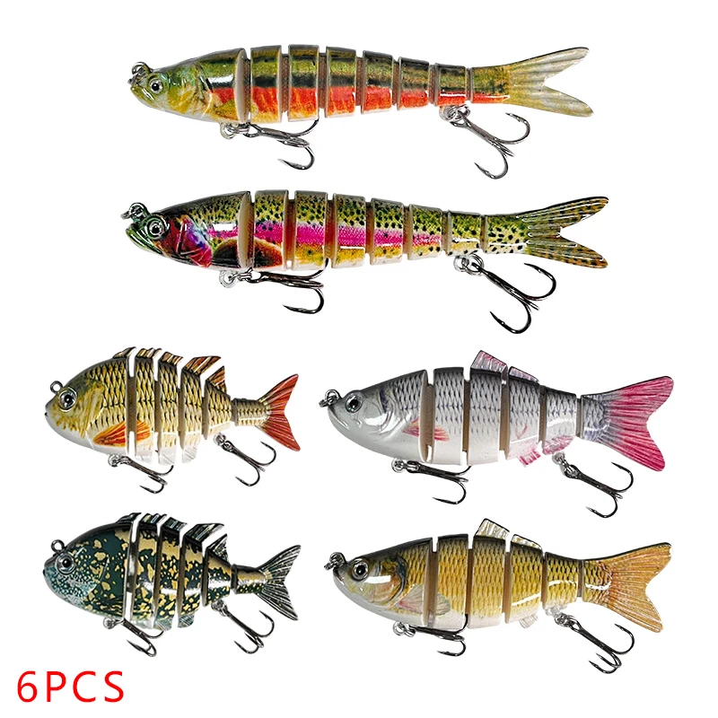 LUHANGT-Juego de Señuelos de Pesca Balam, 6 uds., Madness Swimbait, cebo grande, Pesca en el mar, señuelo duro, cebos articulados gigantes, Leurre leurre balam