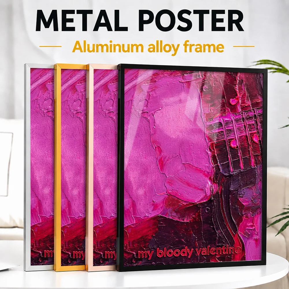 My Bloody Valentine Loveless Album Cover Framed Metal Print Customized Rock Tribute Wall Art Perfect Within Room As Fan Gift