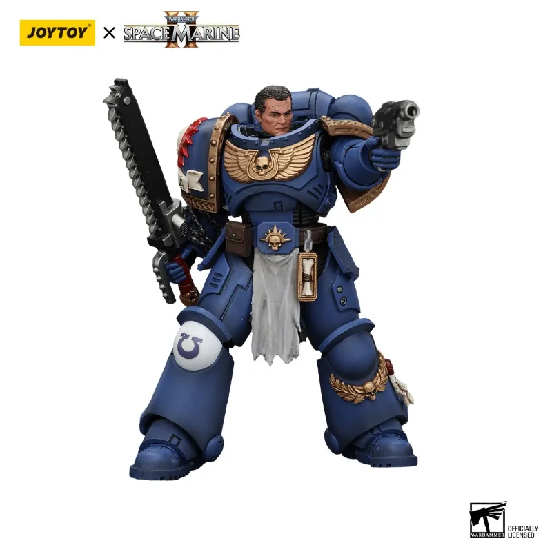 JOYTOY Warhammer 40K Action Figure Uitramarines Lieutenant Titus Gadriel Brother Chairon Joint Movable Figurine Anime Model Toys