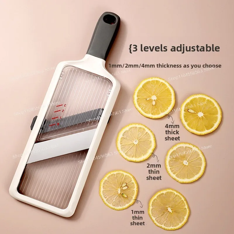 Commercial Manual Lemon Slicer, Multi-Function Cutter for Lemon, Potato & Lotus Root Slices