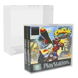 Clear PET Plastic Storage Display Box Protectors for Double PLAYSTATION 1 PS1 CD Video Games