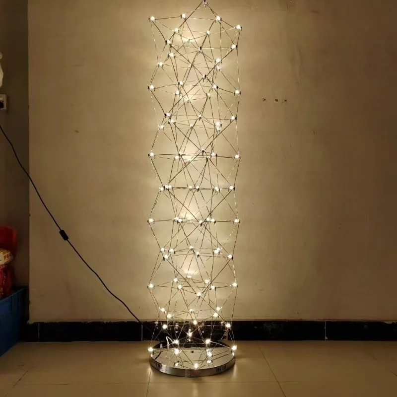 

Design sense, creativity, personality, floor lamp art, fireflies, geometric lines, exhibition hall decoration, shop floor lamp