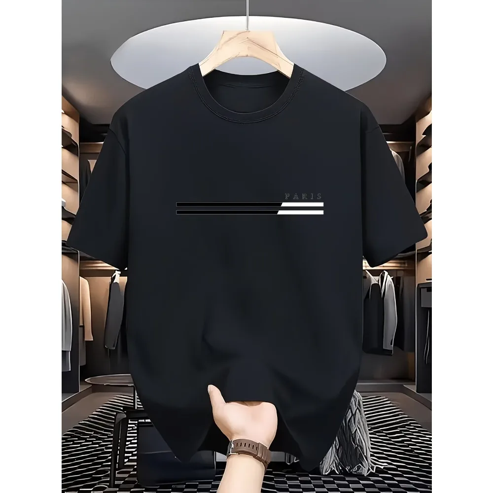 2026 Men's Short Sleeve 100% Cotton T-shirt | Round Neck Men's T-shirt | Multi Color Modern Design Options, Highlighting Trendin
