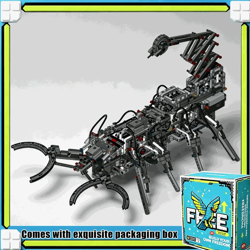 1235PCS Technical Robotic Scorpion Mechanical Model MOC Custom Building Blocks Creative Assembly Educational Display Toy Gift