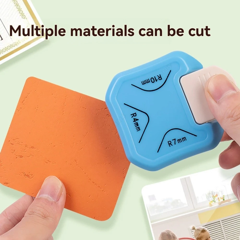 Corner Rounder Punch 3 in1 R4/R7/R10mm Round Corner Trimmer Cutter for Card Craft Scrapbook Wrapping Paper Sticker