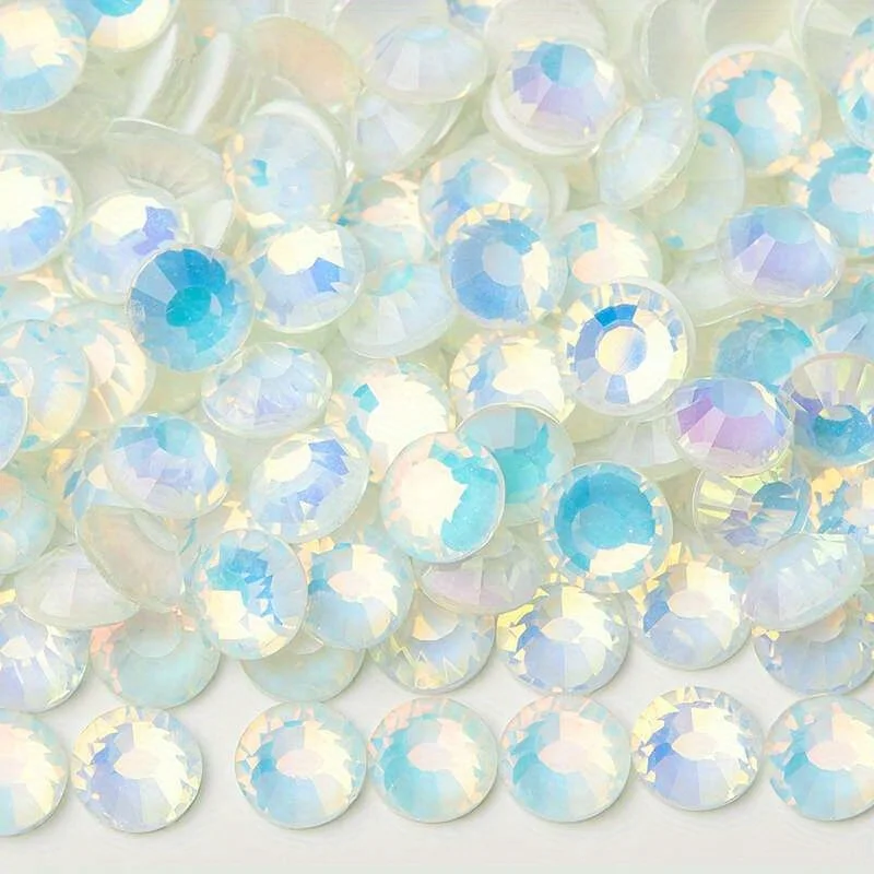 SS6-30 Glitter Crystal Opal Mocha Non Hotfix Rhinestones Flatback Strass Nails Crystals Diamond For Nail Art Nail Charms Vestido