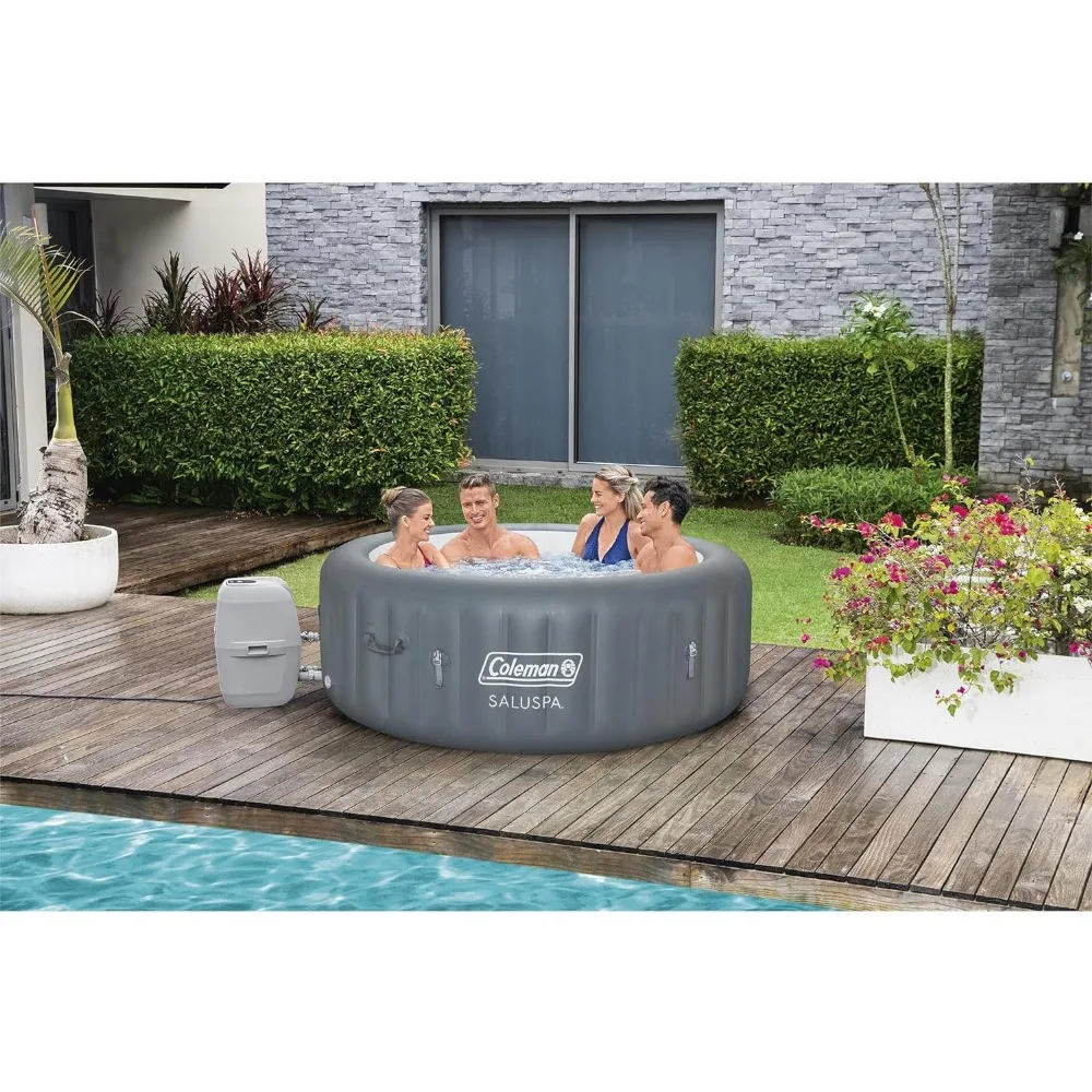 

Palm Springs 4 to 6 Person EnergySense Smart AirJet Plus Inflatable Hot Tub Outdoor Spa With 140 AirJets and Insulated Cover