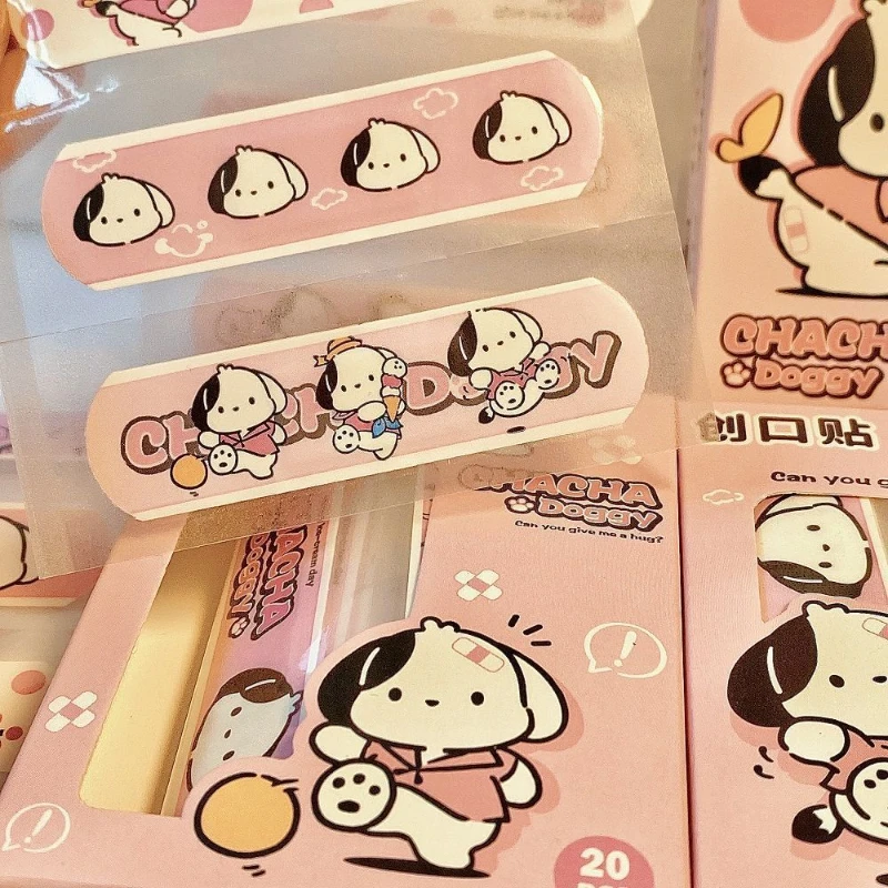 20pcs/box Sanrio Pochacco Band Aid Cartoon Anime Hemostasis Adhesive Kids First Aid Adhesive Bandage Aid Wound Plaster Patches