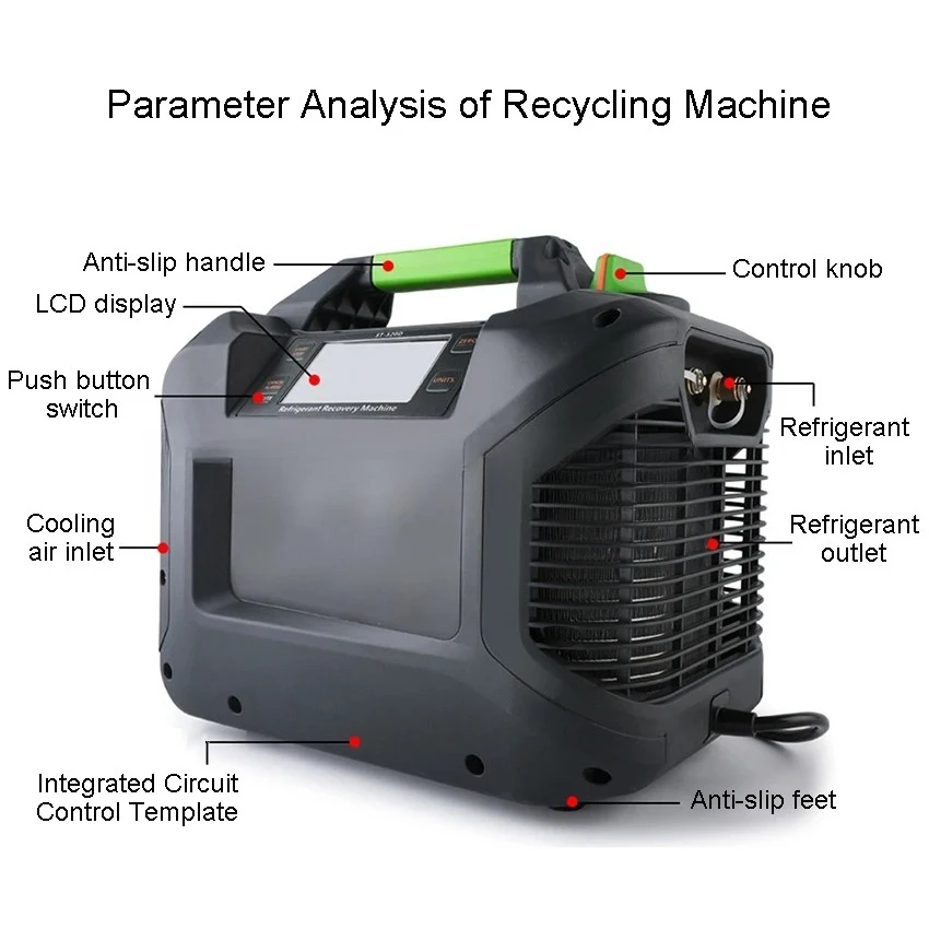 1HP DC Brushless Motor Air Conditioning Maintenance Compressor 220V for ST-520D Refrigerant Recovery Machine Portable Car AC Rep