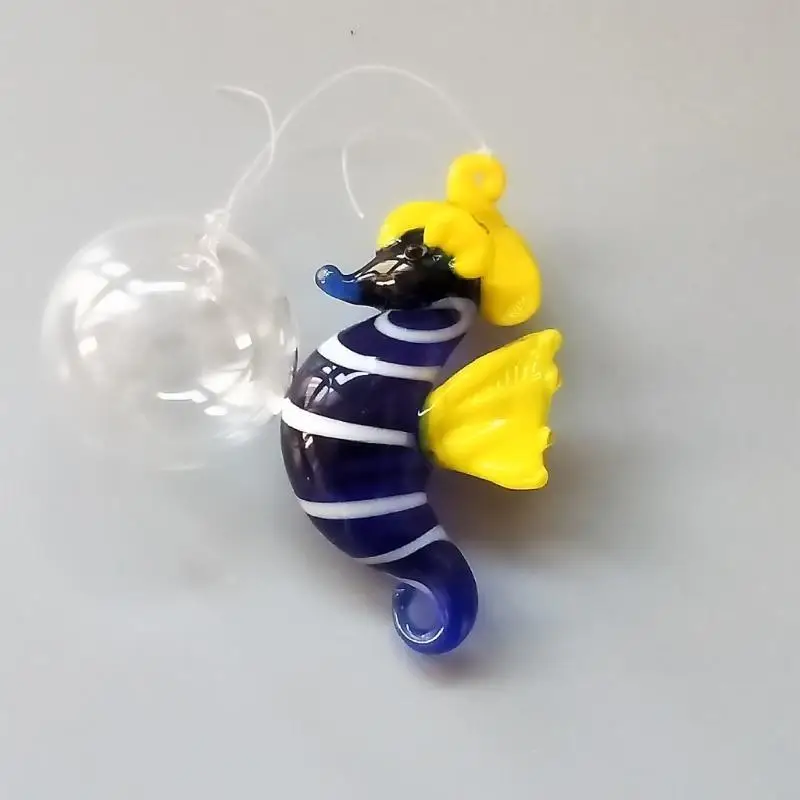 Marine Themed Aquarium Hanging Accessories Sturdy Glass Sea Animal Pendant Set