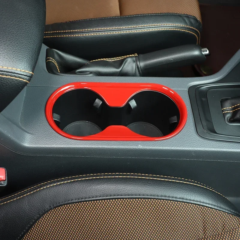 ABS Carbon Fiber 1pcs Center Control Water Cup Holder Frame Cover Trim Color for Ford Ranger 2015 2016 2017 2018 2019 2020 2021 - Image 4