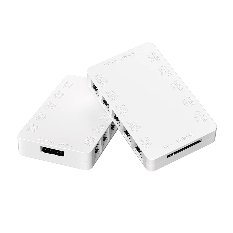 ARGB-lichteffect en ventilatorsnelheid Afstandsbediening PC-chassis Koelventilator Hub Magnetische zuigkracht Computerbehuizing Fans 10-poorts splitter