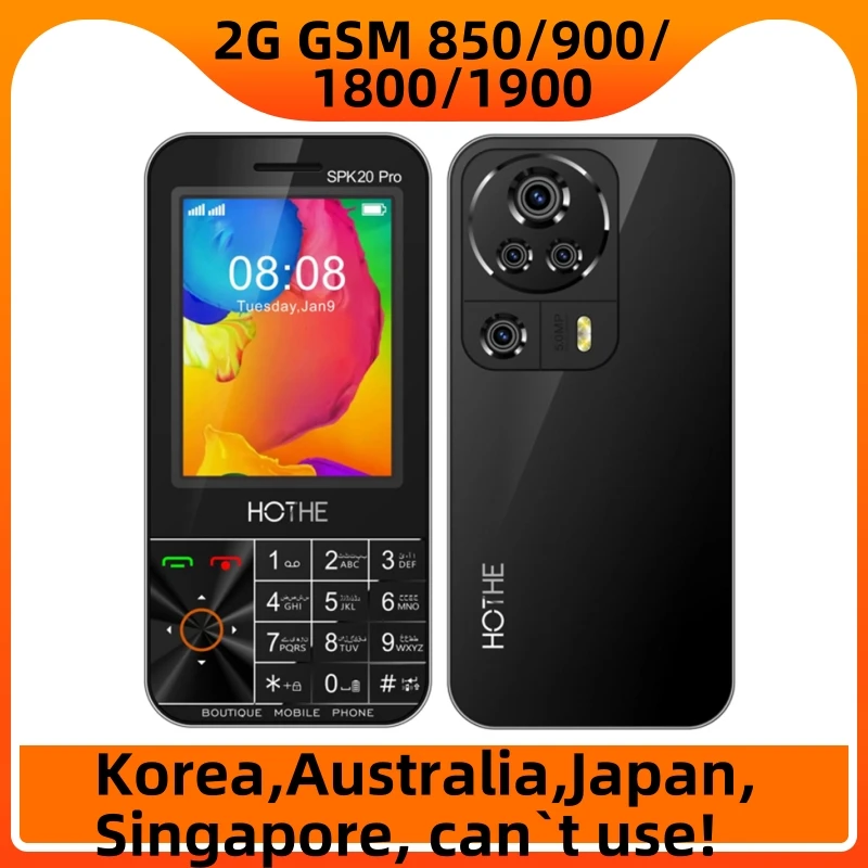 هاتف محمول SPK20 PRO بزر ضغط، 3.5 بوصة، شريحة مزدوجة، بلوتوث، مصباح يدوي، MP3 MP4، FM لاسلكي، كاميرا، اهتزاز، هاتف محمول رخيص
