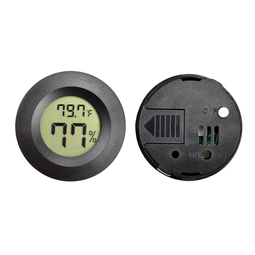 Outdoor Sports Thermometer Reptile Electronic Hygrometer Round Hygrometer Camping Equipment Tool Accessories Outdoor Gadget