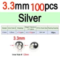 100 Piezas de Plata de 3.3mm