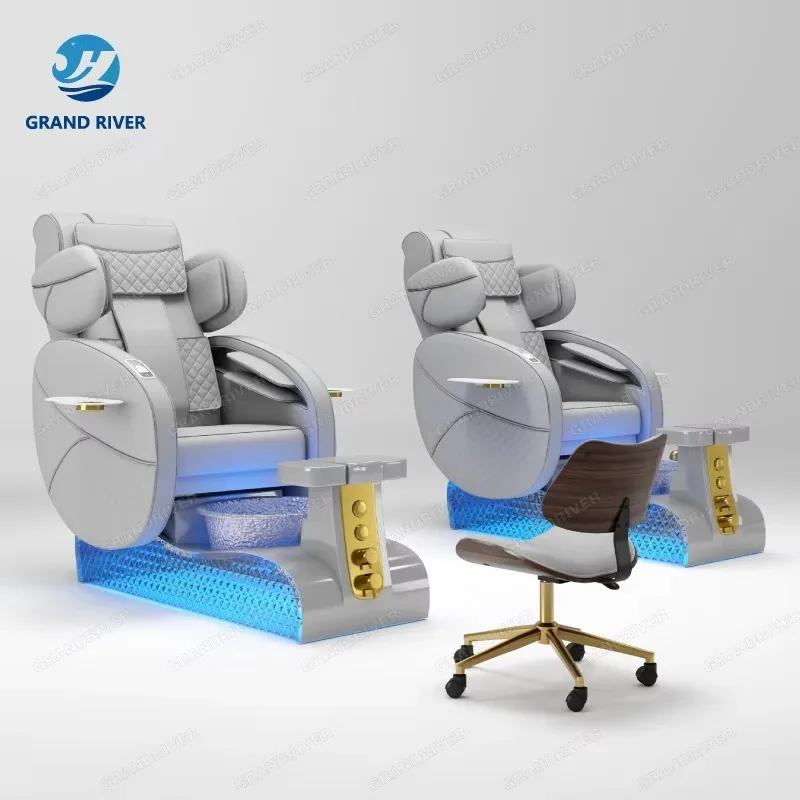 Multi Functional Stylish Electric Rotated Pedicure Chair Recliner Spa Foot Massage Nail Salon Furniture for Sale