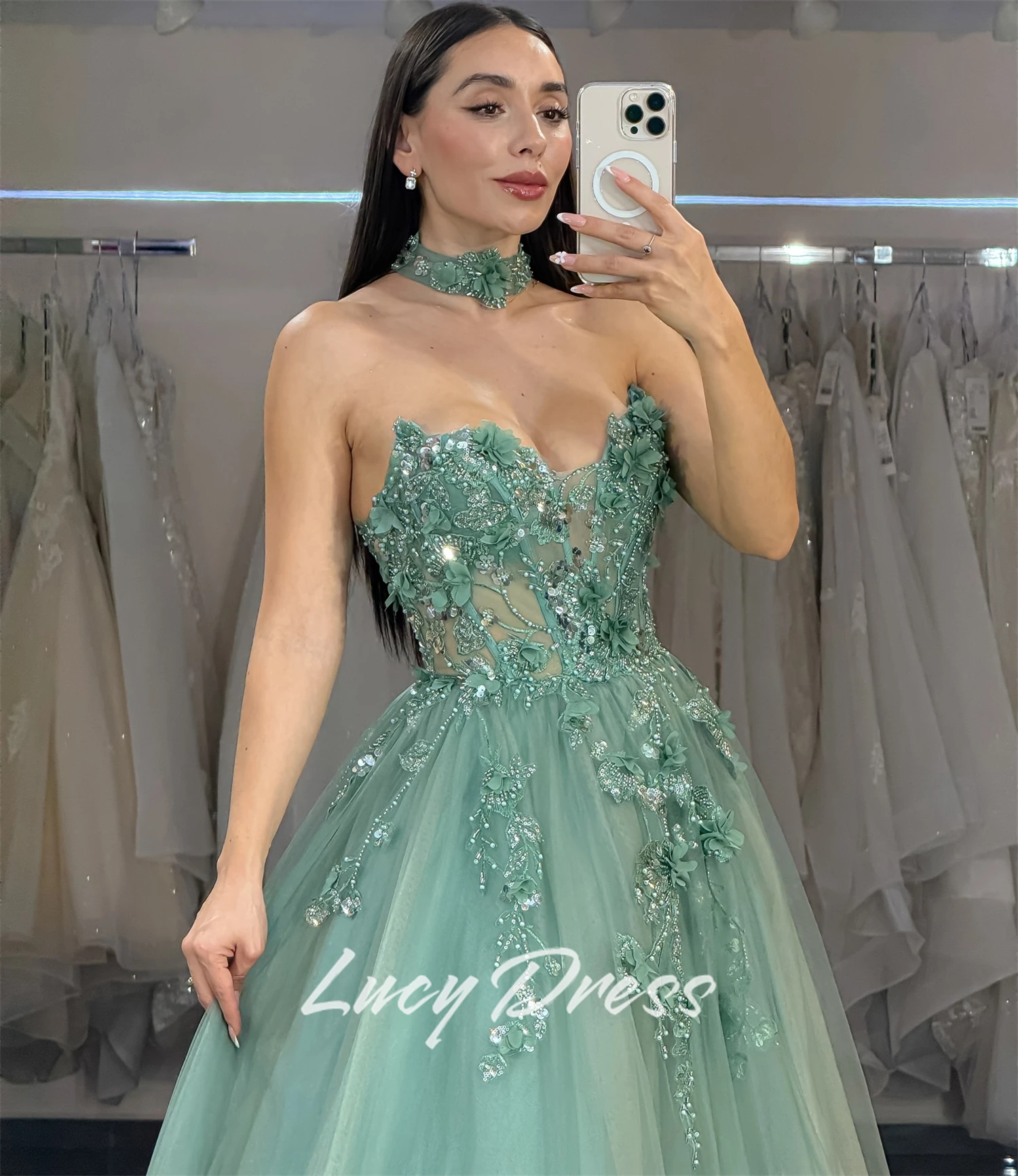 

Lucy Customized Party Dress Long Dresses With Sleeves Wedding Dresses for Parties Special Occasion Dress Elegant Gowns Prom Gown
