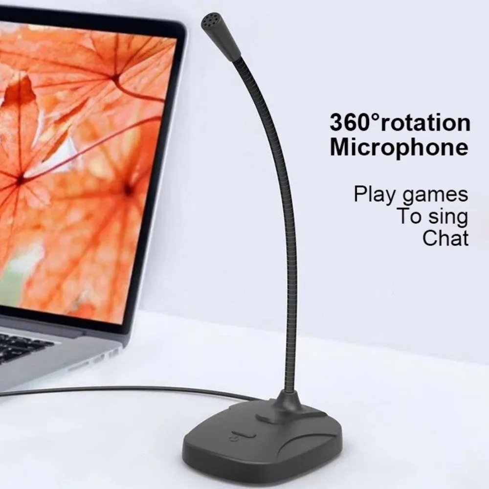 خرطوم قابل للتعديل USB ميكروفون سطح المكتب مرحبا فاي عالية الدقة تصميم معقوفة جهاز كمبيوتر شخصي هيئة التصنيع العسكري إلغاء الضوضاء اتصال سلكي