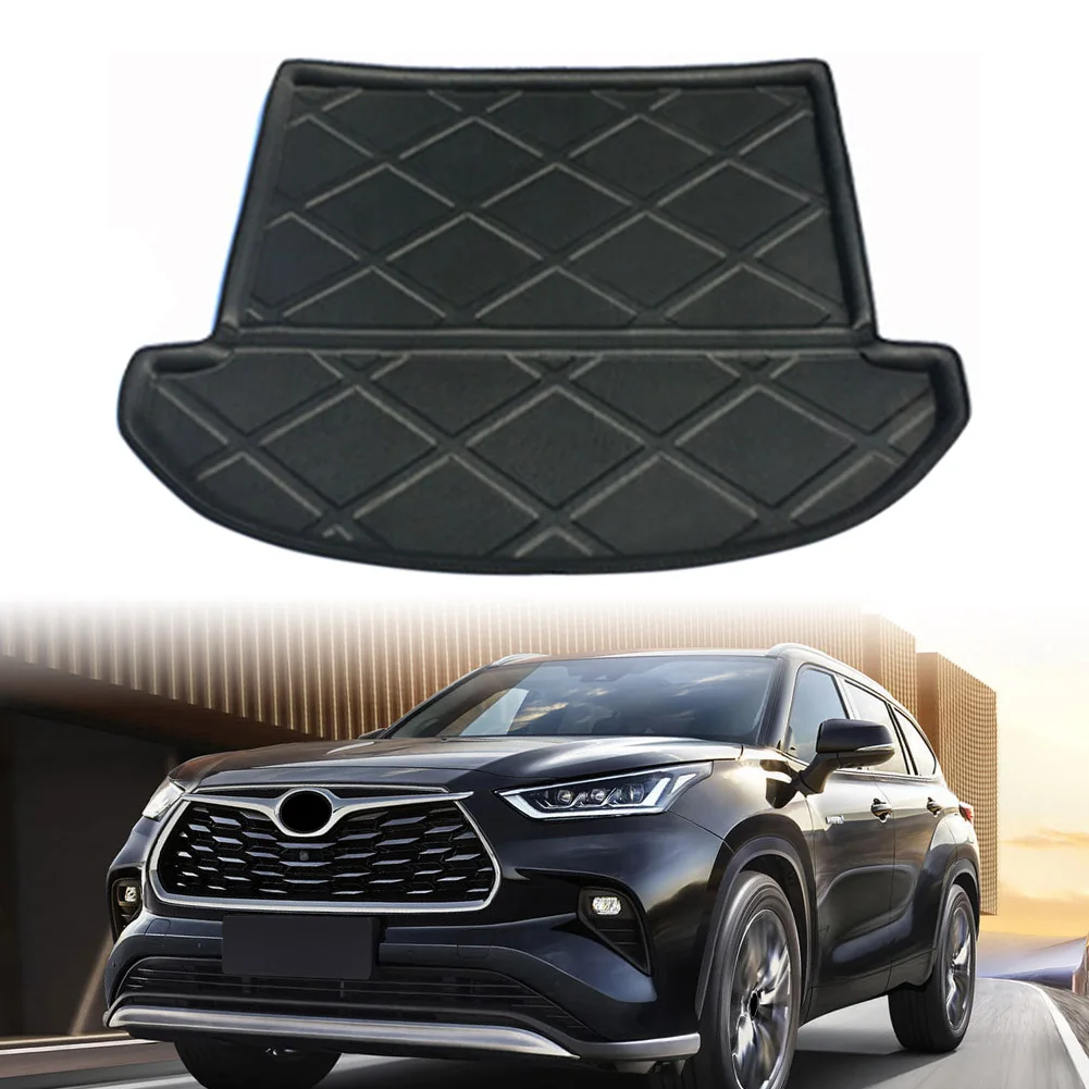 Car Rear Boot Liner Trunk Cargo Mat Tray Floor Carpet For Hyundai IX45 Santa Fe 7 Seater 2013 2014 2015 2016 2017 2018 