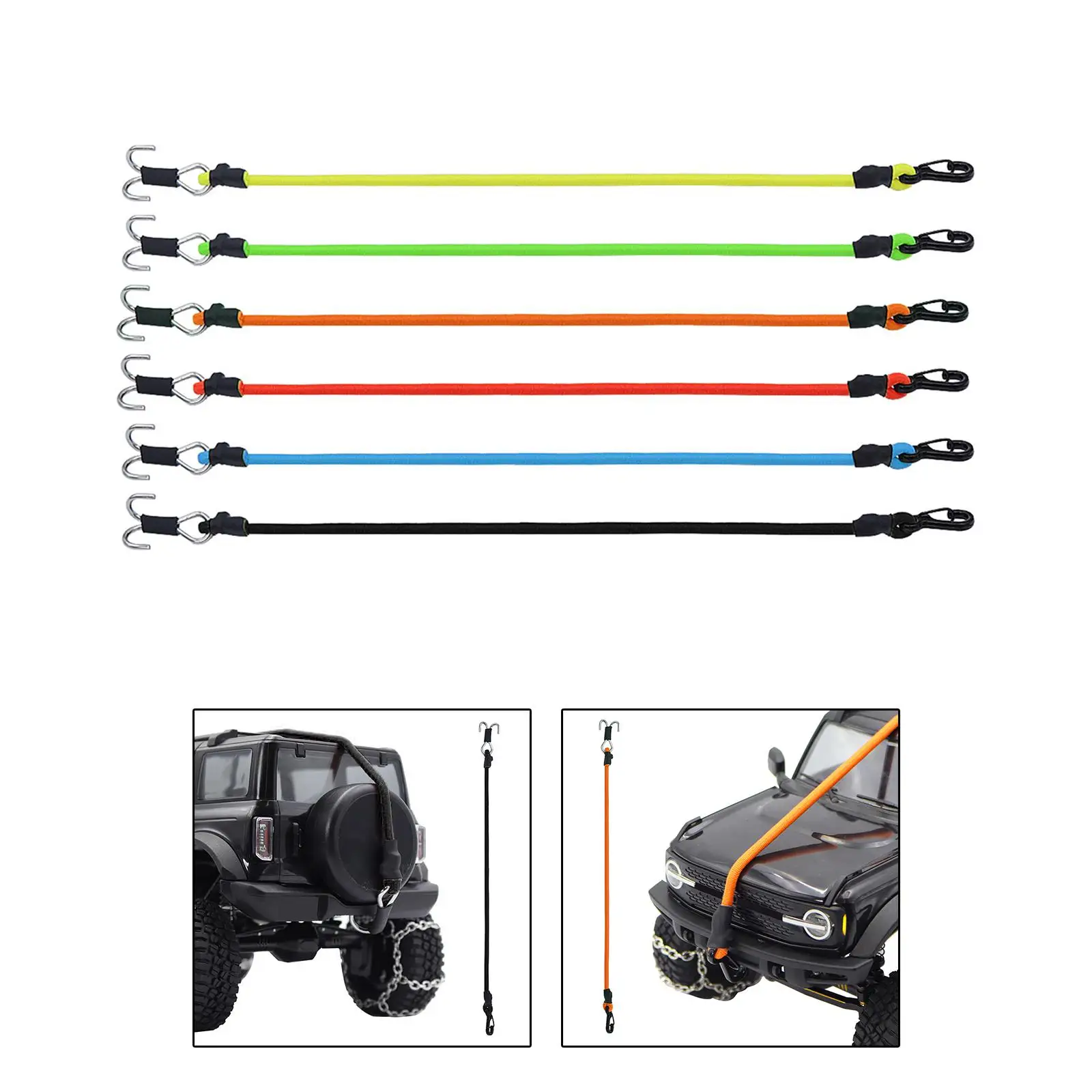 1/24 1/18 RC Crawler Winch Strap Nylon Rope Metal Hook Trailer Tow Cable for Rock Crawler Truck Off Road Accessory