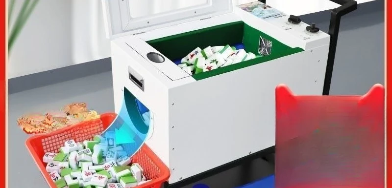 Automatic mahjong cleaning machine, no wiping, regular washing and drying, integrated disinfection and cleaning artifact