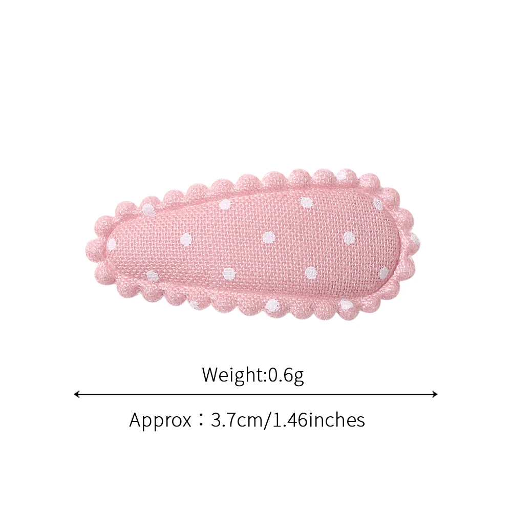 2Pcs Baby Cute Mini Embroidery Print Waterdrop Shape Hair Clips for Girls BB Hairpin Barrettes Headwear Newborn Hair Accessories