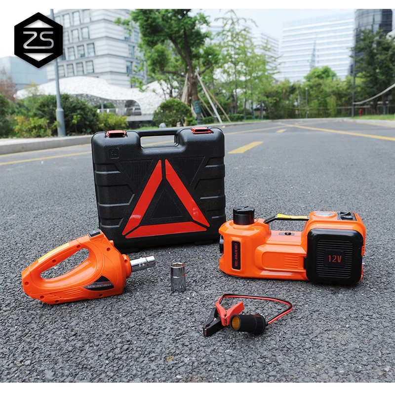 ZS New val Car Repair Tool Kit DC 12 V Hydraulic Jack and Impact Wrench