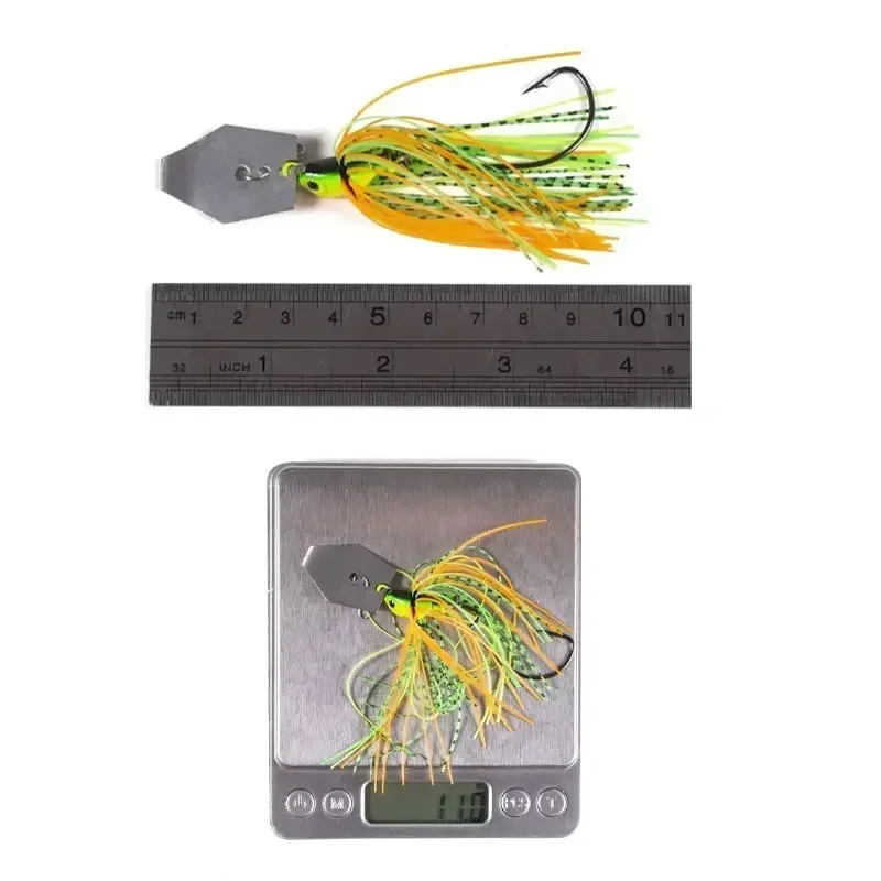 Wire Buzz Spinner Baits Metal Head Jig Fishing Lure 11g Vibration Wobbler Chatterbait for Bass Pike Predatory Species of Fish